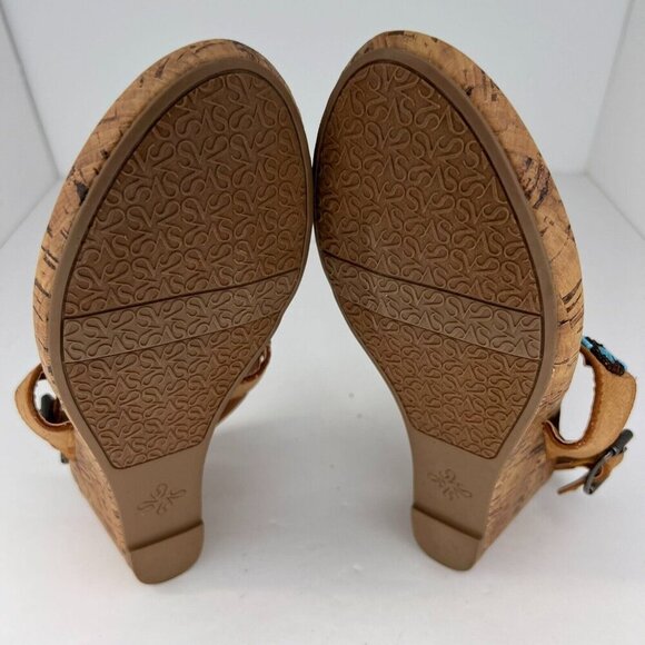 Simply Vera Vera Wang Womens 112913 Blue Beaded Thong Size 7.5 Wedge Sandals - Picture 8 of 10